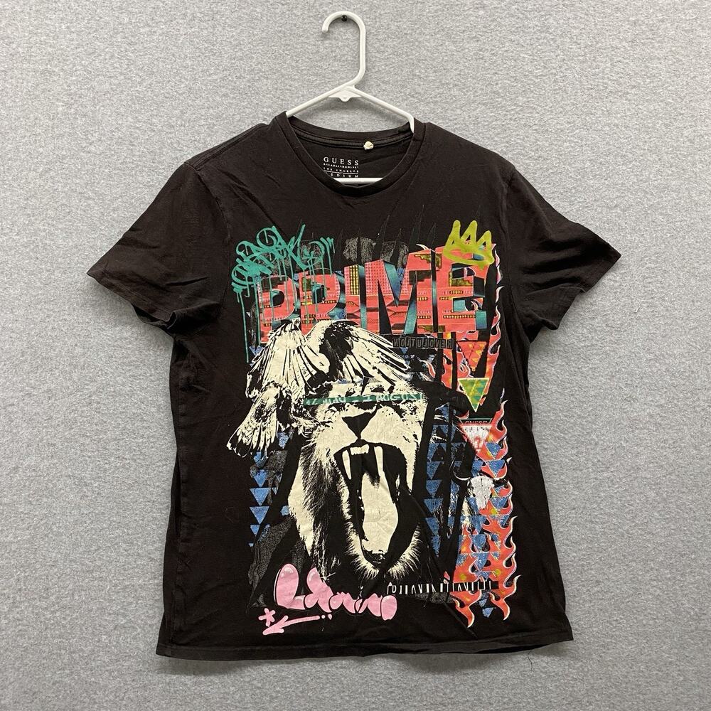 Guess Prime Roaring Lion Graphic Tee Men’s Medium Streetwear Graffiti T-shirt M - Picture 2 of 8